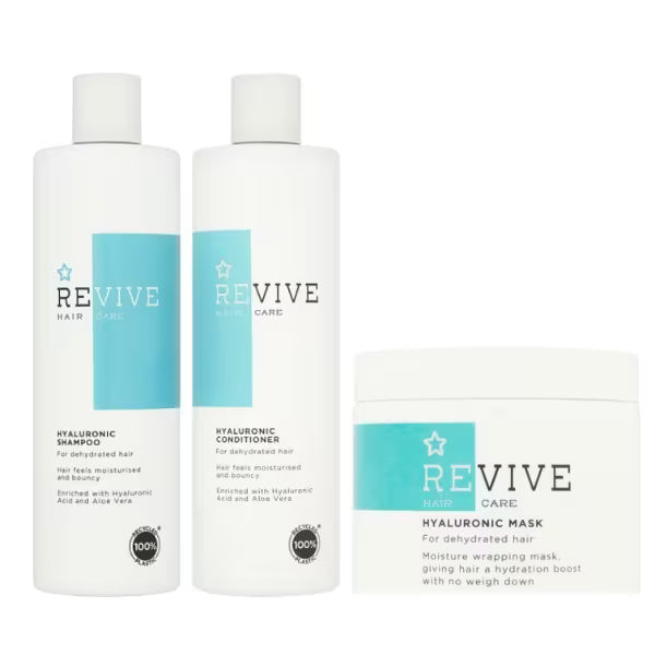 Revive Hyaluronic Hair Care Bundle Shampoo Conditioner 400ML, imported from the UK
