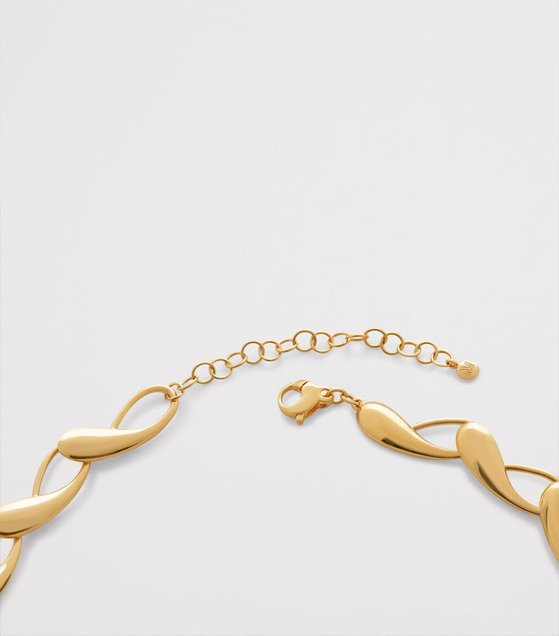 Monica Vinader gold vermeil Nura link necklace 38cm (British brand)