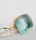 Pomellato Nudo topaz drop earrings in rose gold, imported from the UK