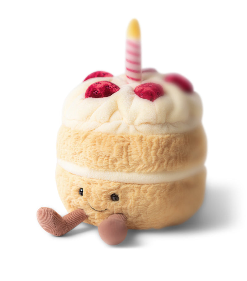 Jellycat amuseables birthday cake plush toy 16cm (British brand)
