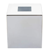 Harrods ZODIAC Square Chrome Bathroom Tissue Box- Buy online at McGrocer