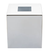 Harrods ZODIAC Square Chrome Bathroom Tissue Box- Buy online at McGrocer