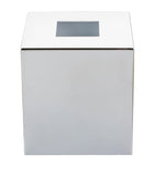 ZODIAC square chrome tissue box (British brand)