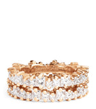 Suzanne Kalan rose gold and princess diamond tech ring jackets size 8.5 (British brand)
