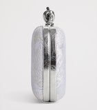 Bottega Veneta Jacquard Knot lurex clutch bag, imported from the UK