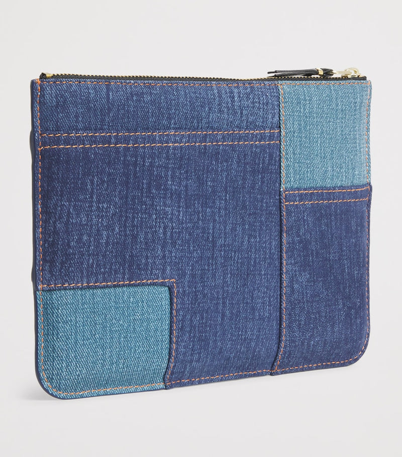 Comme Des Garçons wallet lambskin denim-patch 16x21.5cm (British brand)