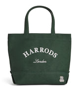 Harrods Harrods Small Cotton Embroidered Logo Tote Bag- Buy online at McGrocer