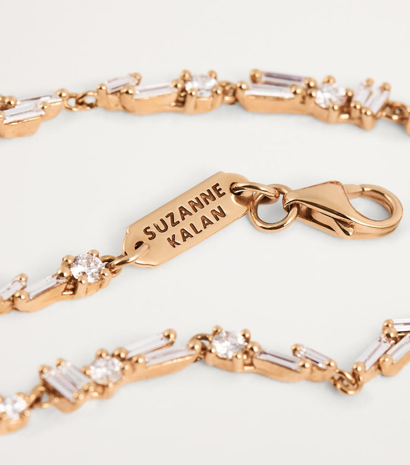 Suzanne Kalan rose gold diamond sparkler bracelet - British product
