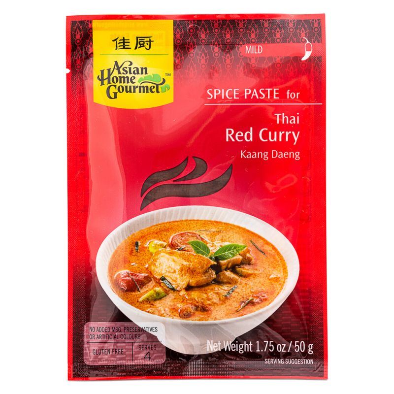 Asian Home Gourmet Thai red curry paste mild (British brand)