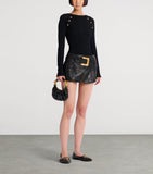 Balmain mini leather Ebene top-handle bag, UK version