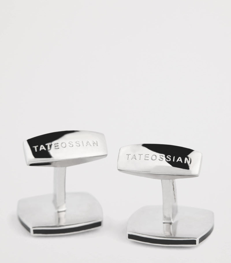 Tateossian Graffiato rounded square cufflinks (British brand)