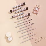 Livingandhome warm-toned professional makeup brush set 14pcs (British brand)