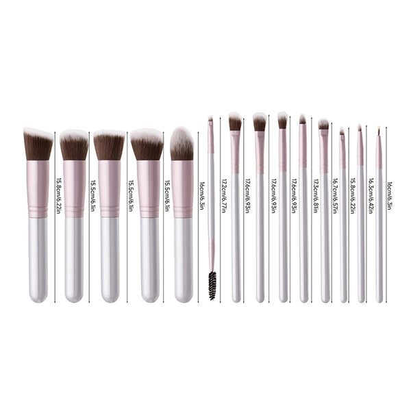Livingandhome warm-toned professional makeup brush set 14pcs (British brand)