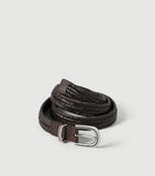 Brunello Cucinelli geflochtener Ledergürtel 2,5 cm (britische Marke)