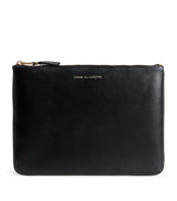 Harrods Comme des Garçons Wallet Large Leather Zipped Pouch- Buy online at McGrocer