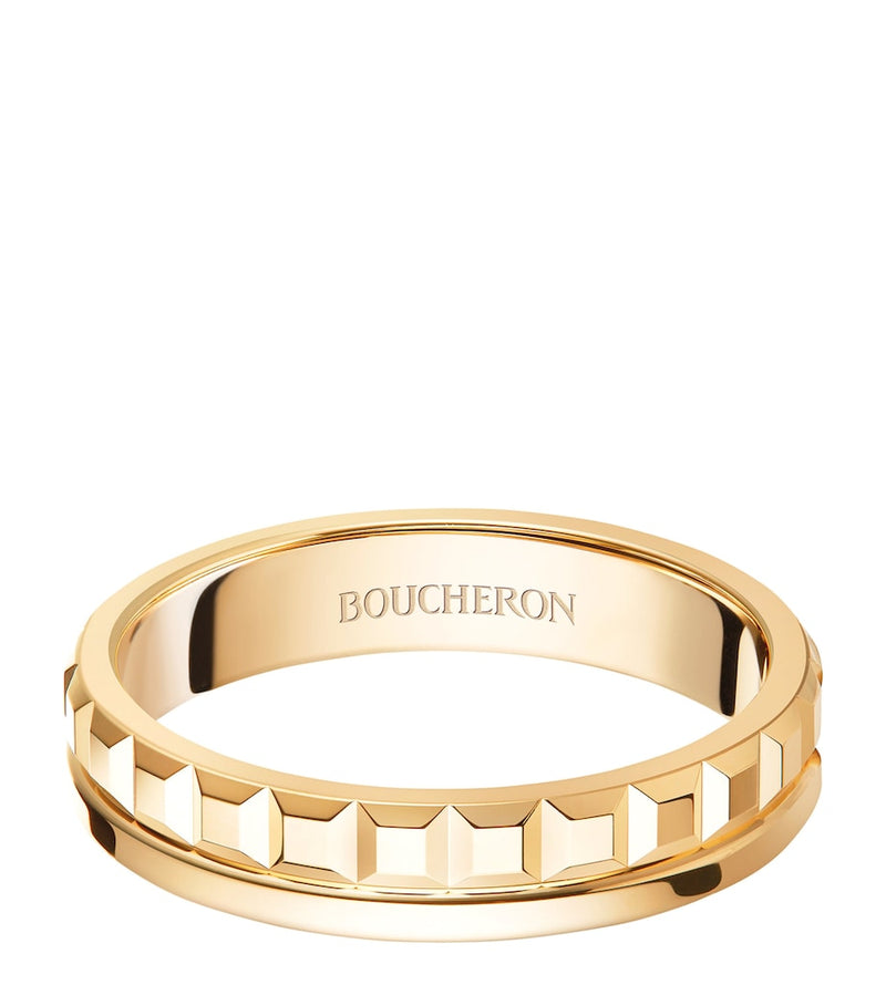 Boucheron Quatre wedding band in 18kt yellow gold, imported from the UK