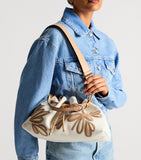 Jimmy Choo medium Cinch bucket bag in recycled canvas (British brand)