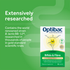 Optibac Bifido & Fibre 30 sachets probiotic supplement, imported from the UK