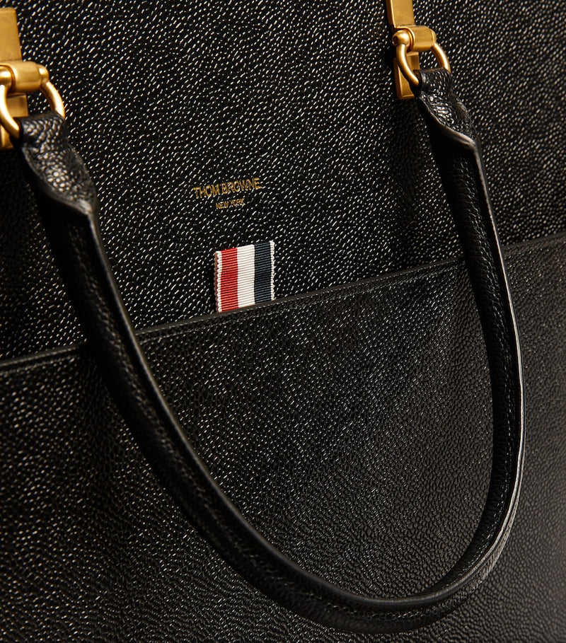 Thom Browne large leather duet tote bag, UK version