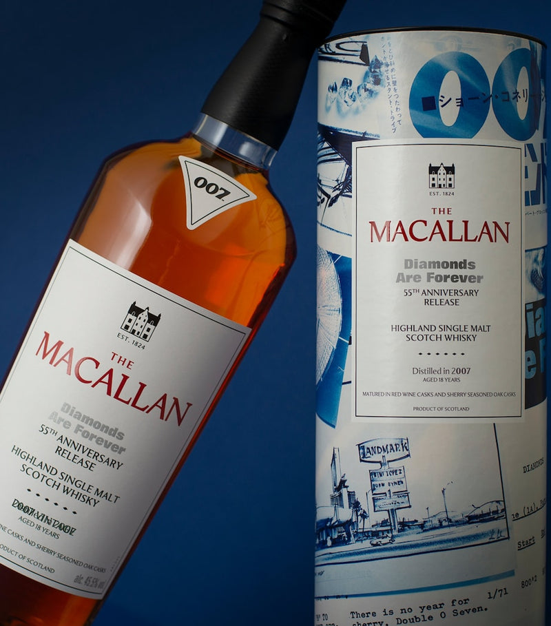 The Macallan 18-Year-Old single malt Scotch whisky 70cl Diamonds Are Forever anniversary, UK version