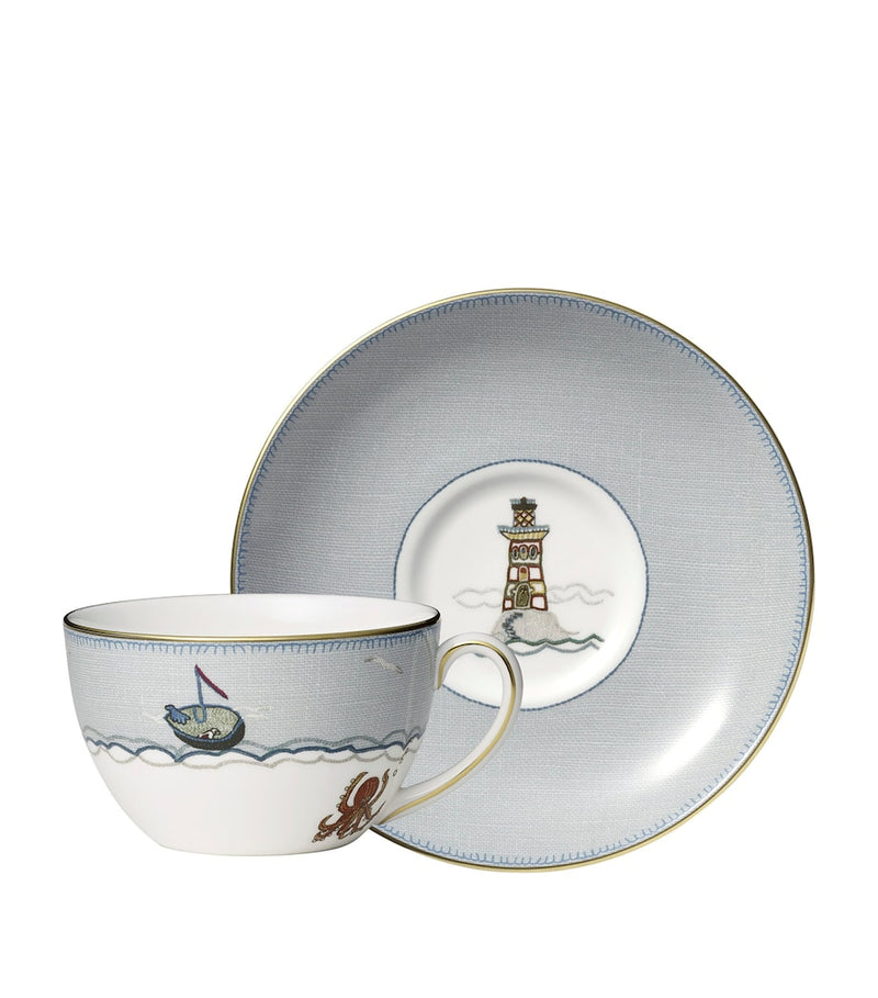 Wedgwood breakfast cup and saucer Sailor's Farewell - British product