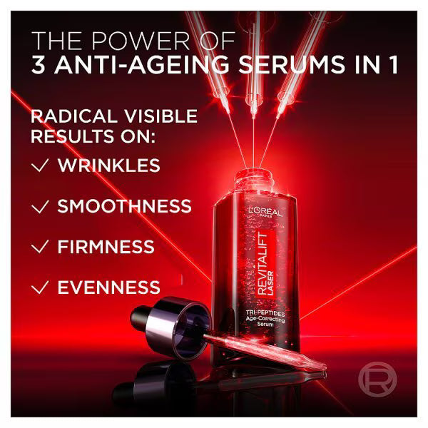 L'Oreal Paris Laser Tri-Peptides Age Correcting Serum 30ml, UK version