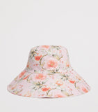 Olga Valentine cotton floral print bucket hat, imported from the UK