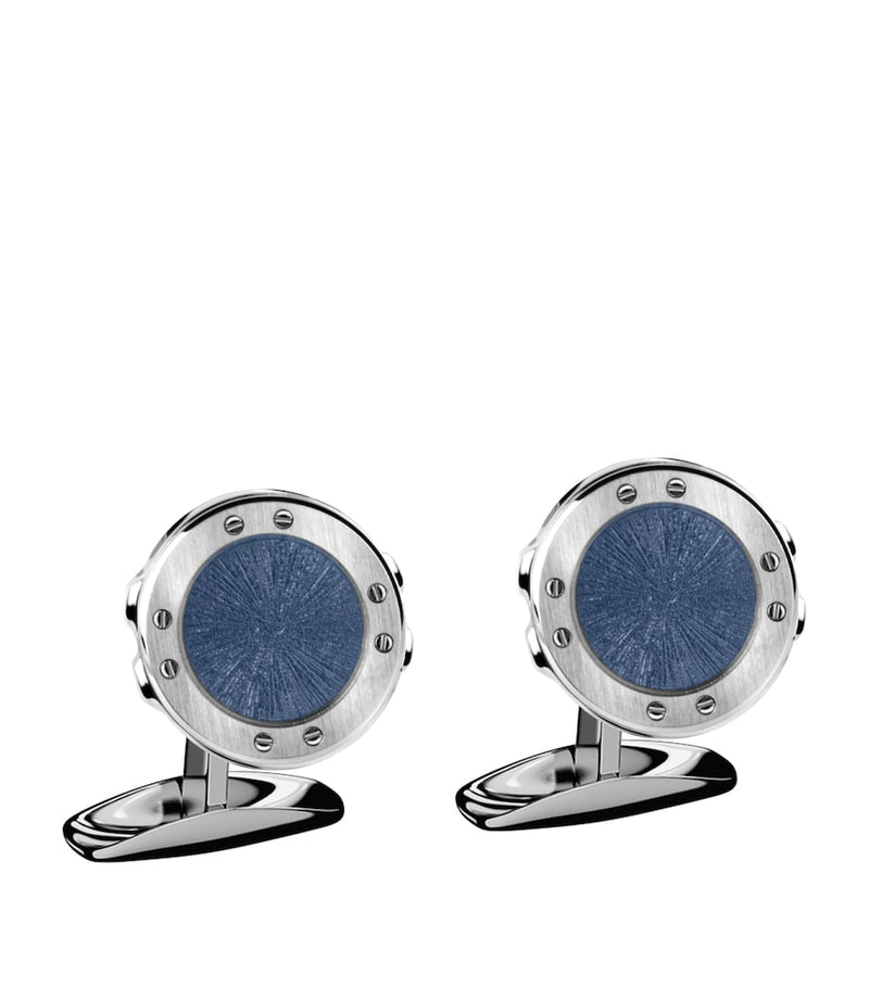 Chopard stainless steel Alpine Eagle cufflinks 1.5cm - British product