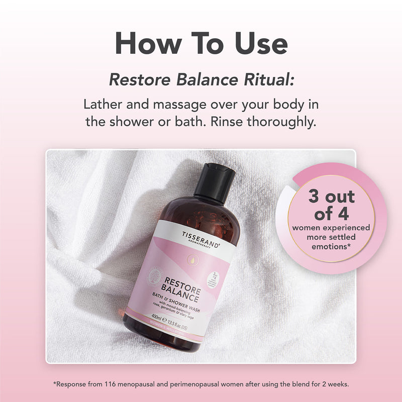 Tisserand Restore Balance Bath & Shower Wash 400ml (British brand)