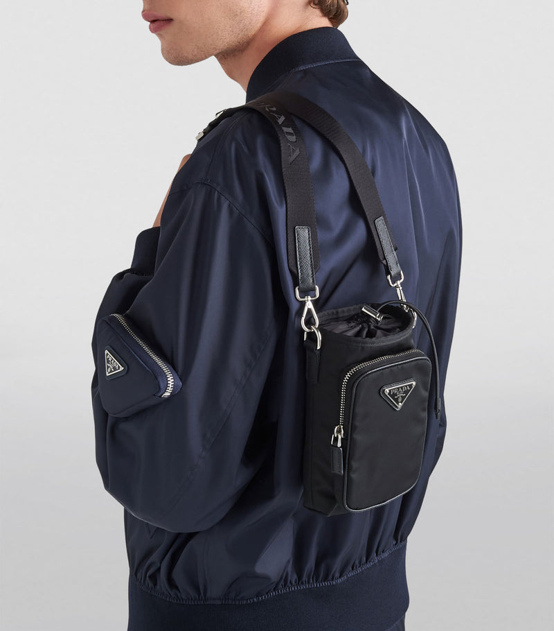 Prada Re-Nylon cross-body phone case, imported from the UK