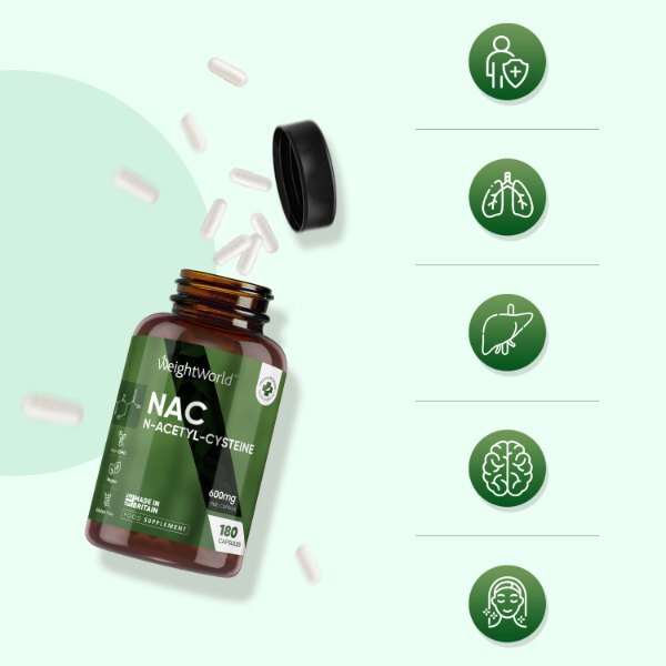 WeightWorld NAC supplement 600mg 180 capsules - British product
