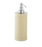 Riviere leather woven soap dispenser, imported from the UK