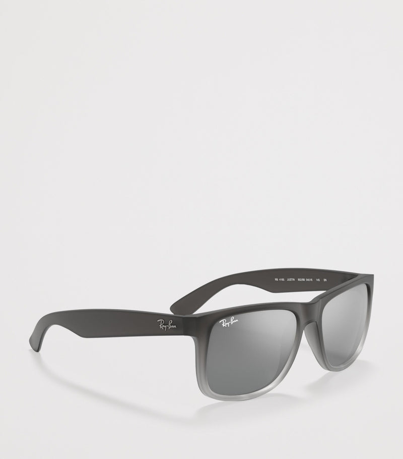 Ray-Ban Justin classic square sunglasses mirrored lenses, UK version