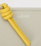 LOEWE Knot card holder calfskin leather compact size, imported from the UK