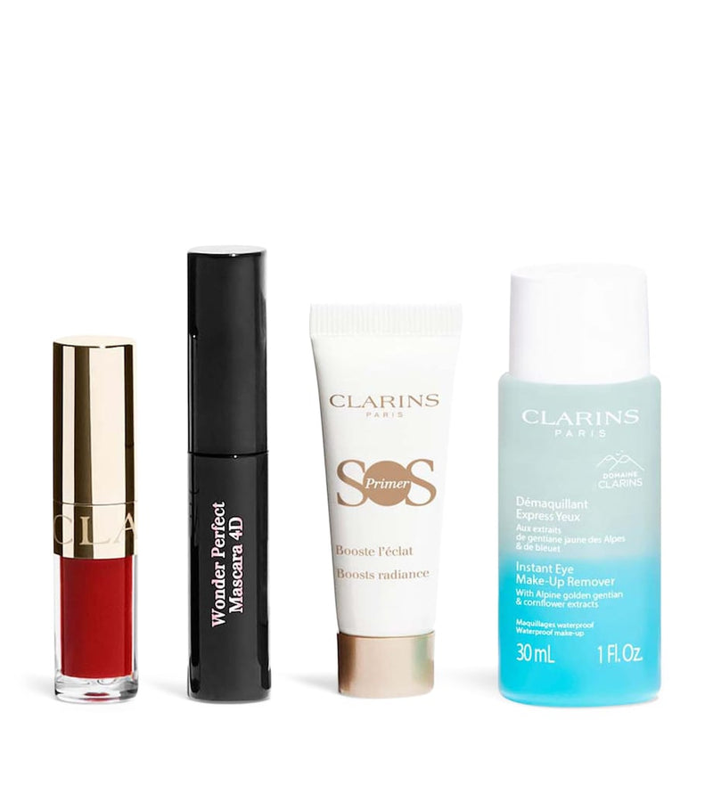 Clarins compact makeup set with lip oil and mascara - British product