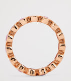 SHAY rose gold eternity ring with pink sapphires and diamond (British brand)