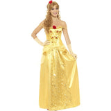 Smiffys Goldene Prinzessin Kostüm goldenes Kleid Handschuhe Stirnband (britische Marke)