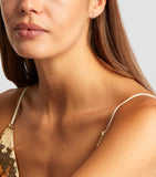 Jennifer Meyer Edith Flower earrings yellow gold diamond turquoise British product