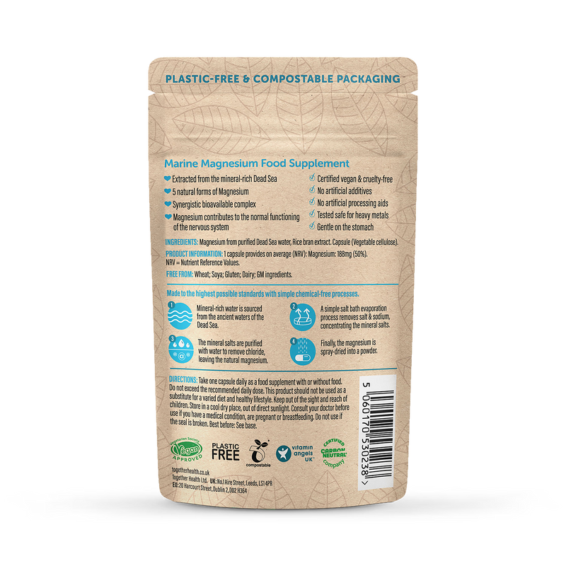 Together Health Natural Marine Magnesium 30 Capsules, imported from the UK
