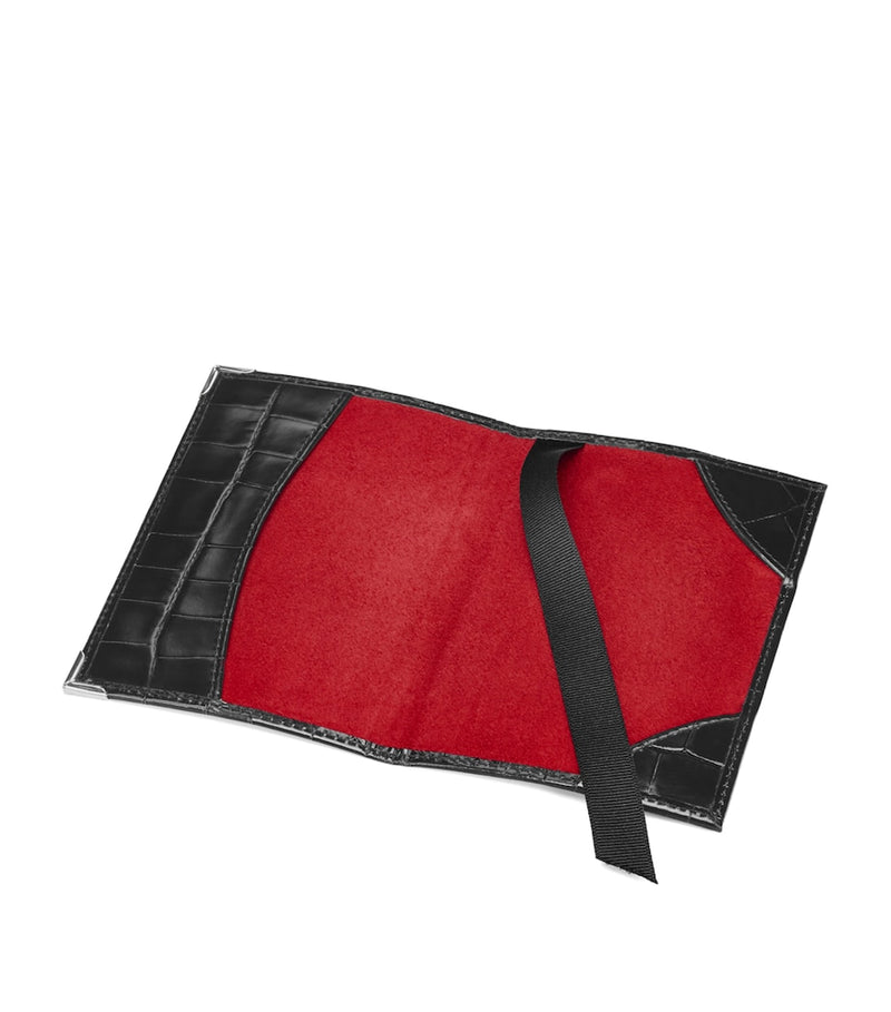 Aspinal of London croc-embossed passport cover - British product