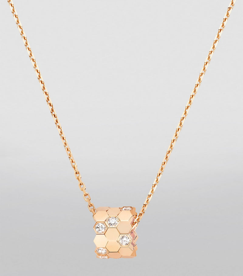 Chaumet Bee de Chaumet necklace in rose gold with diamond, UK version