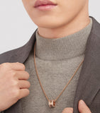 Bvlgari B.zero1 rose gold and diamond necklace, imported from the UK