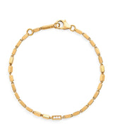 Harrods Suzanne Kalan Yellow Gold and Diamond Medium Block Chain Bracelet- Buy online at McGrocer