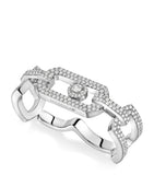Messika So Move white gold and diamond two-finger pavé ring 1.78ct - British product