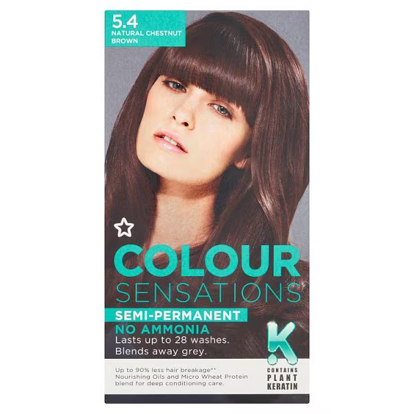 Superdrug hair colour Rich Chestnut 5.4 (British brand)