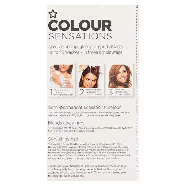 Superdrug hair colour Rich Chestnut 5.4 (British brand)
