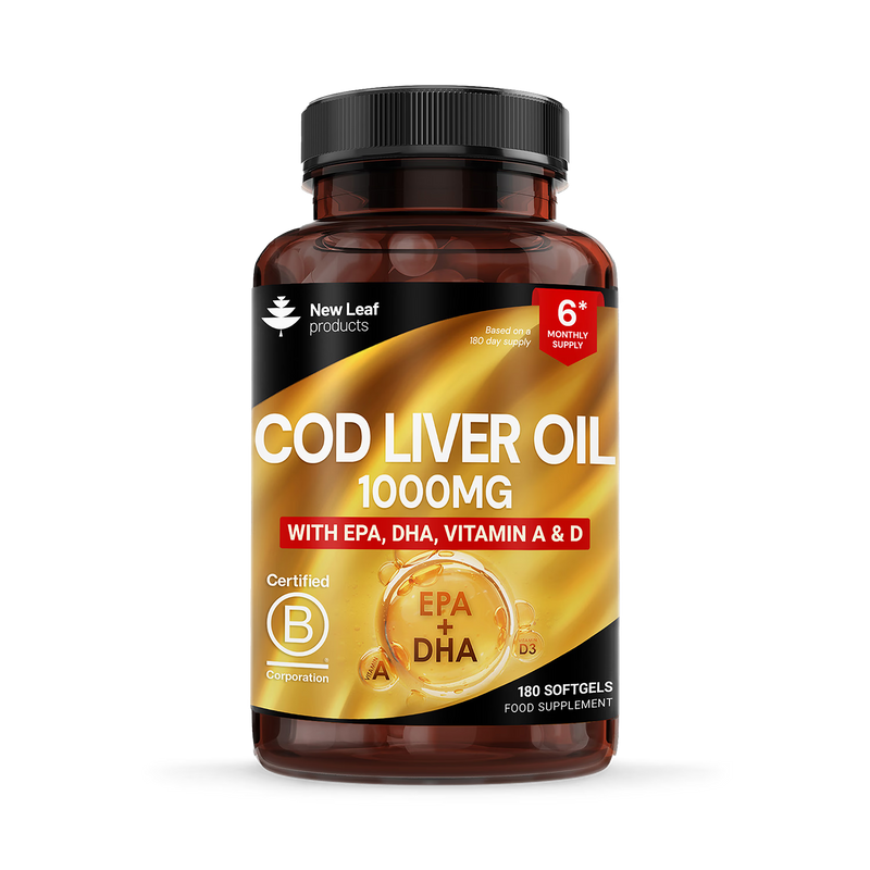 New Leaf Cod Liver Oil Capsules 180 capsules, UK version