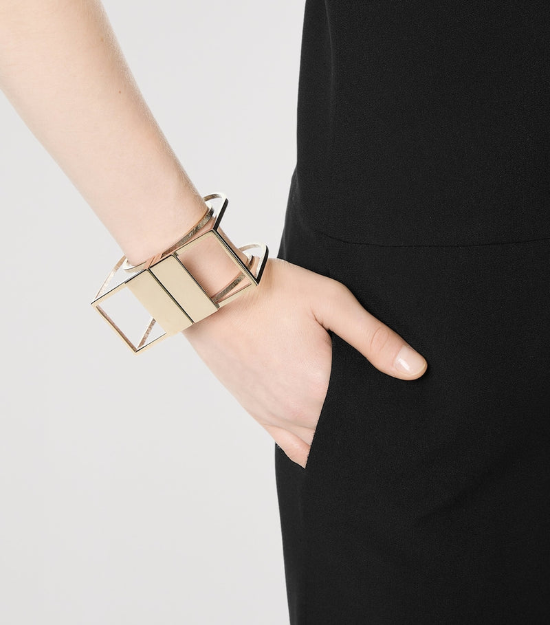 TOM FORD cuff bracelet with geometric cage design - British product