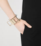 TOM FORD cuff bracelet with geometric cage design - British product
