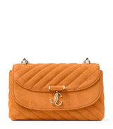 Harrods Jimmy Choo Small Quilted Suede Curve Cross-Body Bag- Buy online at McGrocer